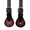 BLACK HOOF Floral Tooled |Leather Spur Straps |Two Tone for Horse Riders | Western Men, Women, Adjustable Single Ply Spur Straps | Equestrian Accessories view 4