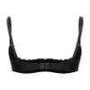 winying Women's Sexy 1/4 Cup Lace Shelf Bra Balconette Underwired Demi Shelf Bra Sheer Bralette Black G Medium view 3