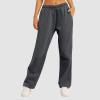 Baggy Sweatpants for Women Elastic High Waisted Wide Leg Sweatpants Cozy Fleece Boyfriend Casual Yoga Pants with Pockets view 3