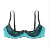 Alvivi Womens Sexy Contrast Lingerie Underwear Spaghetti Straps Underwire Half Cup Push Up Bra Turquoise Small view 4