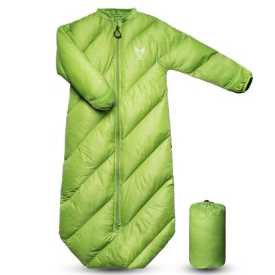 AZITREK T40 Toddler Sleeping Bags Boys Girls | Ages 2-4 | Puffy Kids Sleeping Bag Camping Outdoor |up to 46 in| Lightweight Compact Comfort for Indoor Sleepover | Machine Washable (Garnish Green)
