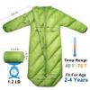 AZITREK T40 Toddler Sleeping Bags Boys Girls | Ages 2-4 | Puffy Kids Sleeping Bag Camping Outdoor |up to 46 in| Lightweight Compact Comfort for Indoor Sleepover | Machine Washable (Garnish Green) view 3