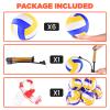 ELKCIP 6 Pack Volleyballs Official Size 5, Soft Bulk Recreational Volley Balls with Pump and Net Bag for Indoor Outdoor Beach Pool Water Sand Game Training Match for Beginner, Yellow view 2