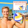 ELKCIP 6 Pack Volleyballs Official Size 5, Soft Bulk Recreational Volley Balls with Pump and Net Bag for Indoor Outdoor Beach Pool Water Sand Game Training Match for Beginner, Yellow view 3
