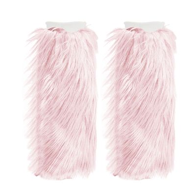 Fuzzy Leg Warmers for Women 1 Pair Women Elastic Furry Knee-length Long Socks Soft Furry Long Boot Cuffs Cover (PK1, M)