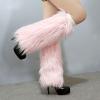 Fuzzy Leg Warmers for Women 1 Pair Women Elastic Furry Knee-length Long Socks Soft Furry Long Boot Cuffs Cover (PK1, M) view 2