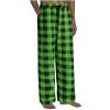 Buffalo Plaid Pajama Pants - Men's 100% Cotton Flannel PJ Bottoms, Casual Lounge Pants, Baggy, Lightweight, Comfy Sleepwear, Matching Family Set(Green, X-Large) view 1