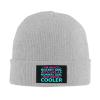 LIFANGMI I m an Ice Hockey Girl Beanie Hat for Men Women Soft Cozy Skull Cap Winter Warm Knit Hats Gray view 2