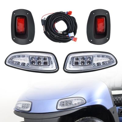 Orle Oko LED Head Tail Light Kit For EZGO RXV 2008-2015 Gas or Electric Golf Cart Models Replace 12V Front Rear Light Kit Assembly For EZGO RXV