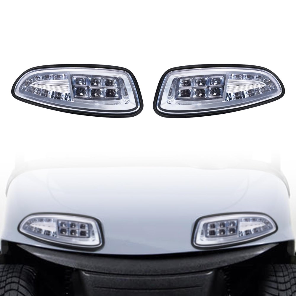 Orle Oko LED Head Light Kit For EZGO RXV 2008-UP Gas or Electric Golf Cart Models Front Replace 12V headlights Light Kit Assembly For EZGO RXV