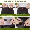 Fhmidic Bear Protection Travel Carrier Bag Case, 10L Waterproof Bear Bag Kit with 10m Ropes, Carabiner, Shoulder Strap, Black, Unisex view 4