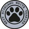 1x West Highland White Terrier Paw - Car Round Vinyl Waterproof Sticker - 10cm view 1