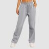 Baggy Sweatpants for Women Elastic High Waisted Wide Leg Sweatpants Cozy Fleece Boyfriend Casual Yoga Pants with Pockets view 3