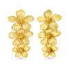 18K Gold Plated Large Chunky Flower Statement Earrings for Women by SNGIA, Summer Beach Floral Handmade Drop Jewelry, Maximalist Wedding Date Birthday Gift, Bold Exaggerated Textured Dangle Trendy Ribbed Jewelry, 18K Gold Plated Chandelier Fashion Ac view 1