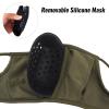 Qavctw Tactical Shooting Mask Foldable Airsoft Silicone Mask Breathable Free Ear Protection Outdoor Half Face Mesh Military Mask for Shooting Riding Climbing Paintball Hunting Game view 2