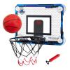 BOHEN Indoor Mini Basketball Hoops with Powerful Suction Cup, Stick to Windows, Wooden Doors, Smooth Walls - Basketball Backboard Toy Indoor Bedroom Office for Kids Teens Adults (Blue Scorer) view 1