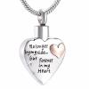 BIAIHQIE No Longer By My Side,But Forever In My Heart Stainless Steel Cremation Necklace For Ashes Of Loved Ones Memorial Jewelry,3 view 1