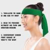 ONUPGO Head Ties Headband for Men Women, Adjustable Sports Sweatband Ninja Headband Karate Tie Back, Sweat Wicking Workout Head Band for Sports, Running, Tennis, Yoga, Soccer (Green) view 2