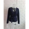 Women's Wrap V Neck Knit Tops Tie Waist Long Sleeve Solid Fall Sweaters Fashion Casual Knitted Pullover Tops (Dark Blue,Medium) view 3