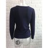 Women's Wrap V Neck Knit Tops Tie Waist Long Sleeve Solid Fall Sweaters Fashion Casual Knitted Pullover Tops (Dark Blue,Medium) view 4