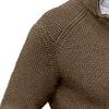 Men's Knitted Jacket Casual Button Up Slim Fit Cardigan Warm Cable Sweater Blazer with Pockets (X-Large,Khaki) view 2