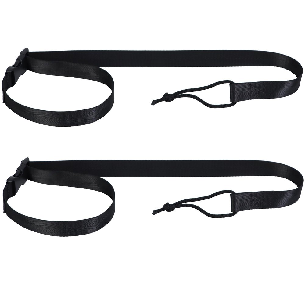Sozize Snowboard Leash - 41 Inch Adjustable Snowboard Leash Bindings Straps for Men & Women (2 Pcs, Black)
