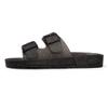 FUNKYMONKEY Women's Slides Sandals Dream Jelly Color Adjustable Double Buckle Adjustable Plastic Flat Sandals (6 M US, Glitter Black/MKLS) view 2