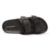 FUNKYMONKEY Women's Slides Sandals Dream Jelly Color Adjustable Double Buckle Adjustable Plastic Flat Sandals (6 M US, Glitter Black/MKLS) view 3
