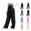 High Waisted Wide Leg Sweatpants Women Cozy Fleece Sweatpants with Pockets Baggy Casual Elastic Waist Yoga Pants Winter view 1