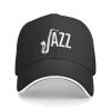 Jazz Saxophone Music Baseball CapAdjustable Classic Fashion Sandwich Baseball Cap for Men Women Black view 2