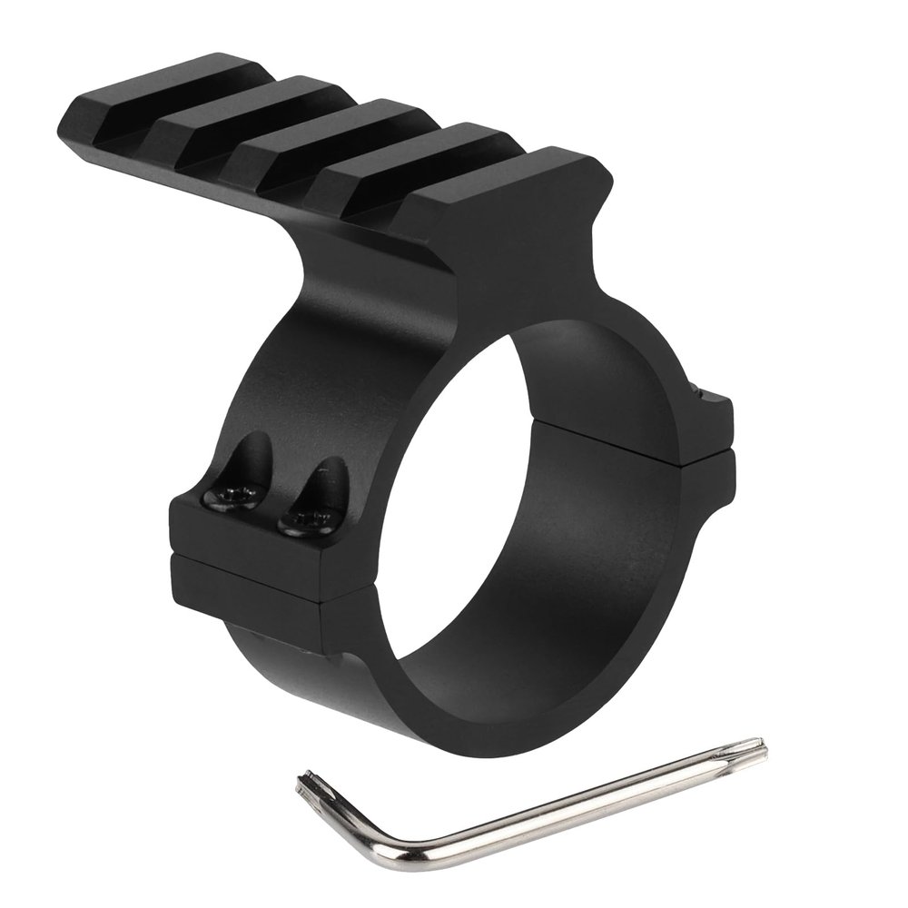 ToopMount 34 mm Scope Rings Adaptor with 4 Slots Picatinny Rail, 34mm Scope Mounted Picatinny Adapter, Tactical Light Barrel Clamp Mounts for Scope Flashlight, Picatinny Ring Mount for Red Dot Sights