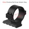 ToopMount 34 mm Scope Rings Adaptor with 4 Slots Picatinny Rail, 34mm Scope Mounted Picatinny Adapter, Tactical Light Barrel Clamp Mounts for Scope Flashlight, Picatinny Ring Mount for Red Dot Sights view 3