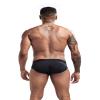 JOCKMAIL Mens Cotton Briefs Mens Briefs Comfort with Ring Pouch Support Mens Underwear (US, Alpha, X-Large, Regular, Regular, black+white+grey) view 2
