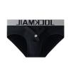 JOCKMAIL Mens Cotton Briefs Mens Briefs Comfort with Ring Pouch Support Mens Underwear (US, Alpha, X-Large, Regular, Regular, black+white+grey) view 3