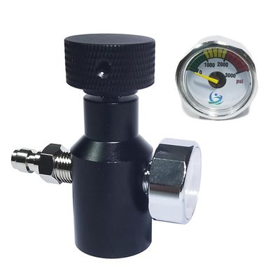 Aopkeo Universal Fill Adapter of Paintball Marker Remote Hose High Pressure UFA CO2 Tank On/Off ASA G1/2 (2 Holes Gauge and 8mm Fill Nipple)