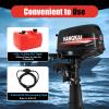 6.5HP 4 Stroke Outboard Motor Gas Fishing Boat Engine 123CC Boat Motor CDI Water Cooling Outboard Boat Motors Gasoline Engine Motor Tiller Control for Fishing Aquaculture Outdoor Adventure Boat view 3