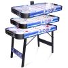Air Hockey Table Upgrade HLC Foldable 4ft Multi Powered Hockey Game Table with Air Hockey, Shuffleboard,Bowling,48 inch Indoor Electric Hockey Table Powerful 12V Motor view 1
