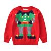 Fuzzy Hoodies for Boys Girls Christmas Sweater Toddler Funny lf Xmas Holiday Party Knitted Crewneck (Red, 4 Years) view 1
