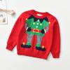 Fuzzy Hoodies for Boys Girls Christmas Sweater Toddler Funny lf Xmas Holiday Party Knitted Crewneck (Red, 4 Years) view 2