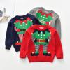 Fuzzy Hoodies for Boys Girls Christmas Sweater Toddler Funny lf Xmas Holiday Party Knitted Crewneck (Red, 4 Years) view 3