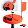 Adnee Ice Fishing Tip-Up - 10.5" Thermal Tip-Up with Orange Pole Flags - Freeze-Proof Ice Fishing Accessories Covers 10" Hole view 1