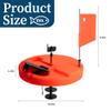 Adnee Ice Fishing Tip-Up - 10.5" Thermal Tip-Up with Orange Pole Flags - Freeze-Proof Ice Fishing Accessories Covers 10" Hole view 2