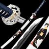 HERO SWORD Handmade Beautiful Japanese Beauty Samurai Sword Hand Forged 1095 High Carbon Steel Full Tang Real Combat Sharp Katana White Blue Sword Best Gift for Mens Women view 1