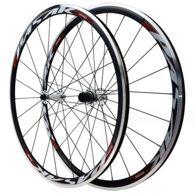 ZECHAO Off Road Bike Wheels,Aluminium Alloy Front 2 Rear 4 Bearings Double Layer Rim 30MM 20/24 Holes Ring Brake/C/V Brake 7-12 Speed Wheelset (Color : Black, Size : 700c)
