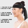 ONUPGO Head Ties Headband for Men Women, Adjustable Sports Sweatband Ninja Headband Karate Tie Back, Sweat Wicking Workout Head Band for Sports, Running, Tennis, Yoga, Soccer (Black) view 2