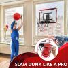 BOHEN Indoor Mini Basketball Hoops with Powerful Suction Cup, Stick to Windows, Wooden Doors, Smooth Walls - Basketball Backboard Toy Indoor Bedroom Office for Kids Teens Adults (Red Scorer) view 2