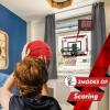 BOHEN Indoor Mini Basketball Hoops with Powerful Suction Cup, Stick to Windows, Wooden Doors, Smooth Walls - Basketball Backboard Toy Indoor Bedroom Office for Kids Teens Adults (Red Scorer) view 3