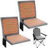 Thyle 4 Pieces Portable Heated Seat Cushion for Bleachers Foldable Heating Cushion 3 Mode Adjustable Heated Stadium Chair Bleacher Seat for Bleachers Indoor, Power Bank Not Included (Gray) view 1