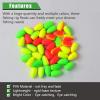 MAFIMOEA 80/60/45 PCS Bullet Fishing Foam Floats Snell Float Surf Pompano Rigs Float for Spinner Rig Making Fly Fishing Strike Indicators for Trout Catfish Walleye view 3