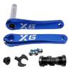 LSRRYD 170mm 175mm Mountain Bike Crankset Hollow Integrated Aluninium Crank Arm Set Bottom Bracket 68/73mm Mountain Bike Left Right Crankarm(Blue,175mm) view 2